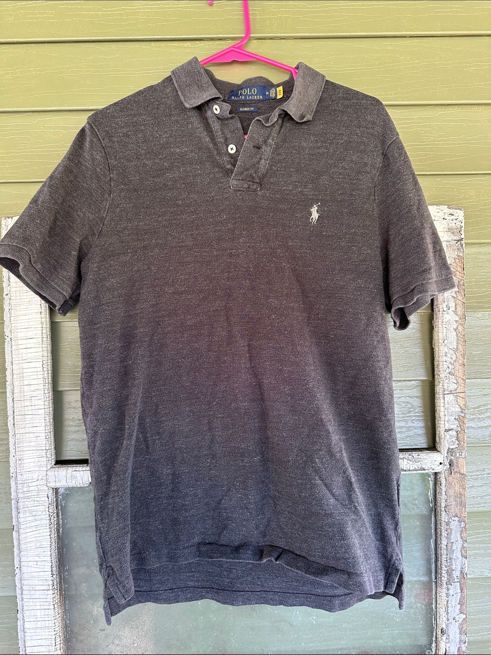 Polo by Ralph Lauren Charcoal Heather Polo with Embroidered Pony